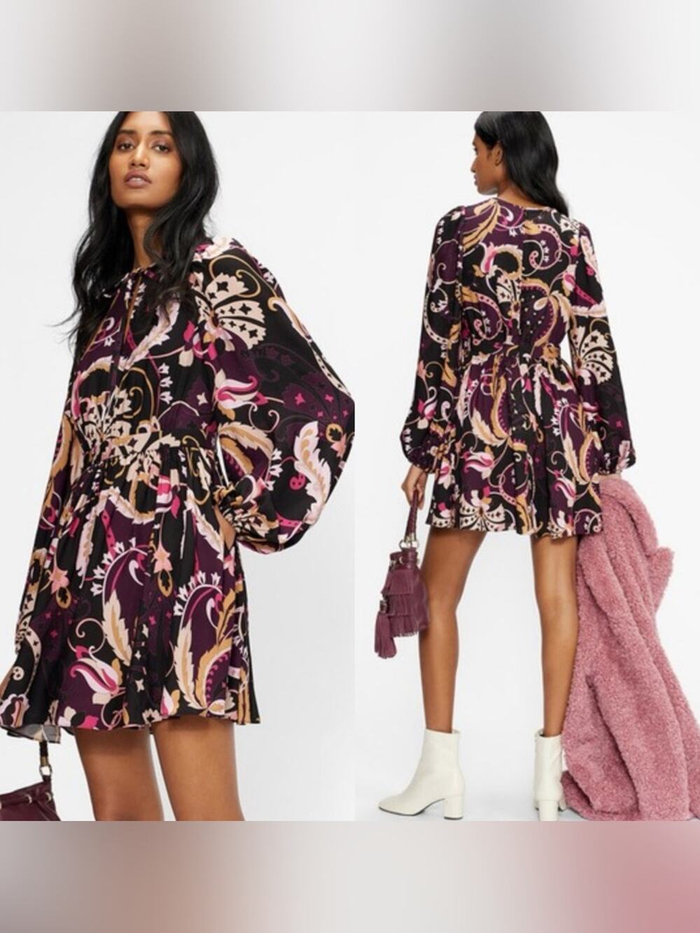 Ted Baker Rhabia Floral Paisley Mini Dress